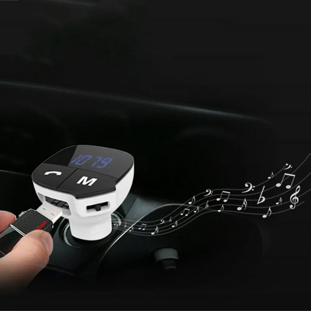 FM Transmitter Bluetooth Wireless Car kit Handfree USB Car Charger