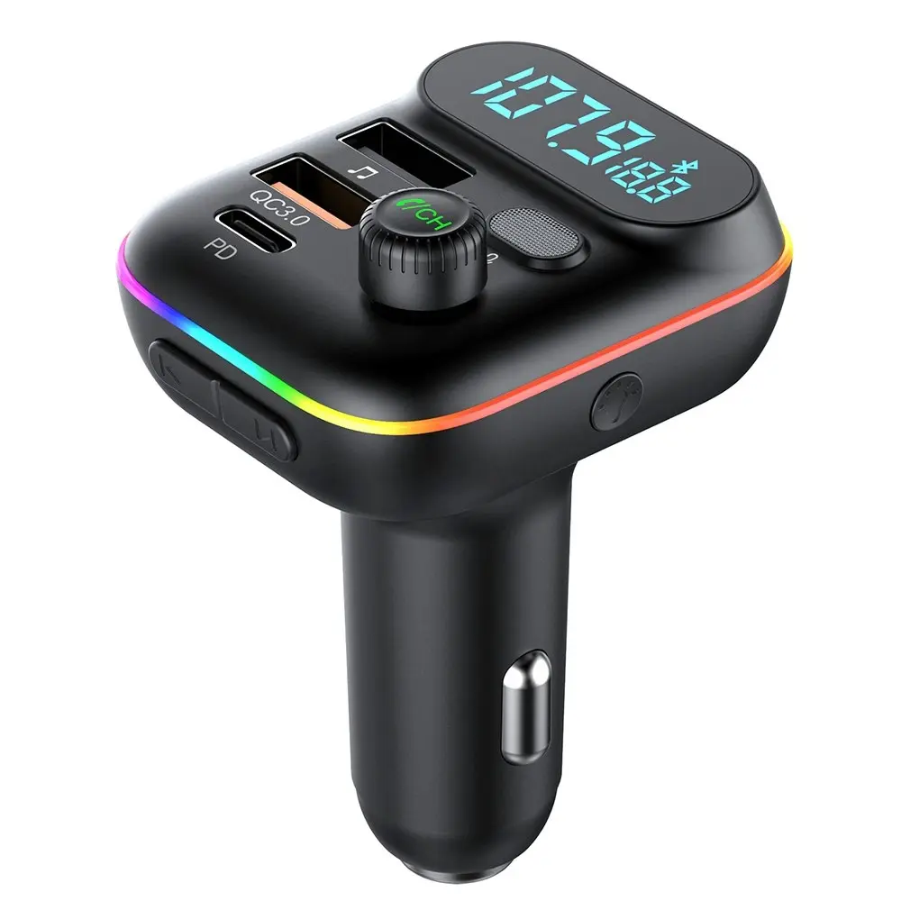 Bluetooth 5.0 Radio Car Kit Wireless FM Transmitter Dual USB Charger MP3 Player