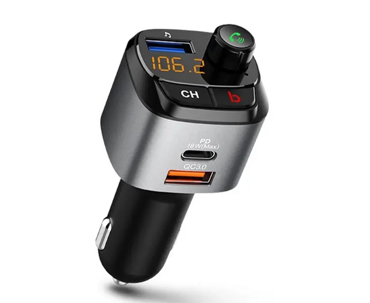 Multifunctional QC3.0 + PD 18W BT 5.0 Bluetooth FM Transmitter