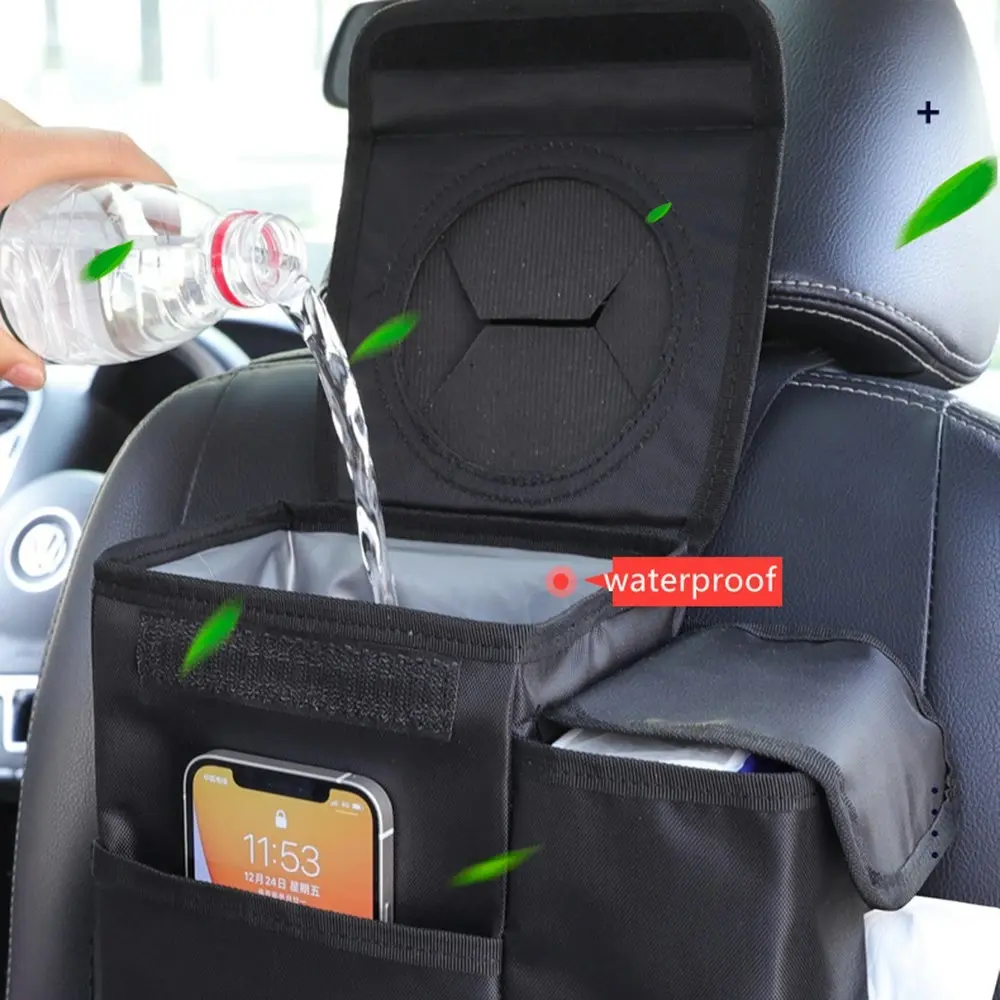 Car multifunctional trash can car foldable storage bag