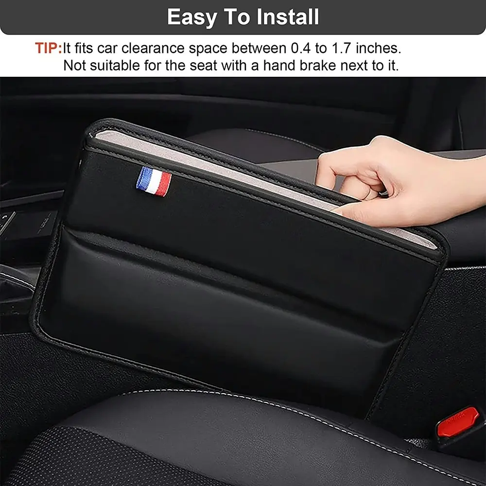 2Pcs Car Seat Gap Filler Organizer Universal Car Front Seat Crevice Storage Box