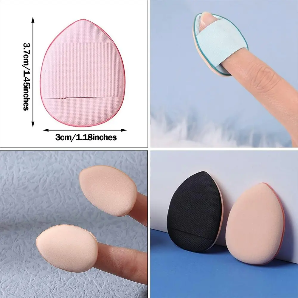 10Pcs Mini Makeup Puff Finger Puff Soft Water Drop Makeup Sponges