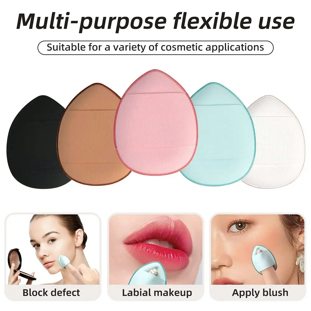 10Pcs Mini Makeup Puff Finger Puff Soft Water Drop Makeup Sponges