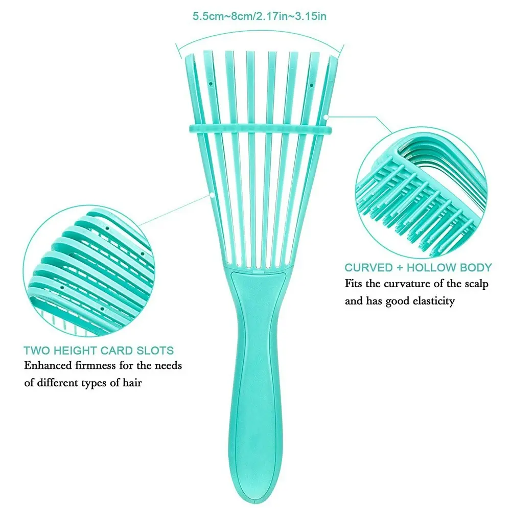 2Pcs Eight Claws Combed Women¡¯s Hairdressing Big Bending Comb Detangling Brush