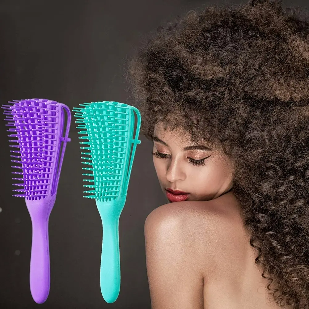 2Pcs Eight Claws Combed Women¡¯s Hairdressing Big Bending Comb Detangling Brush