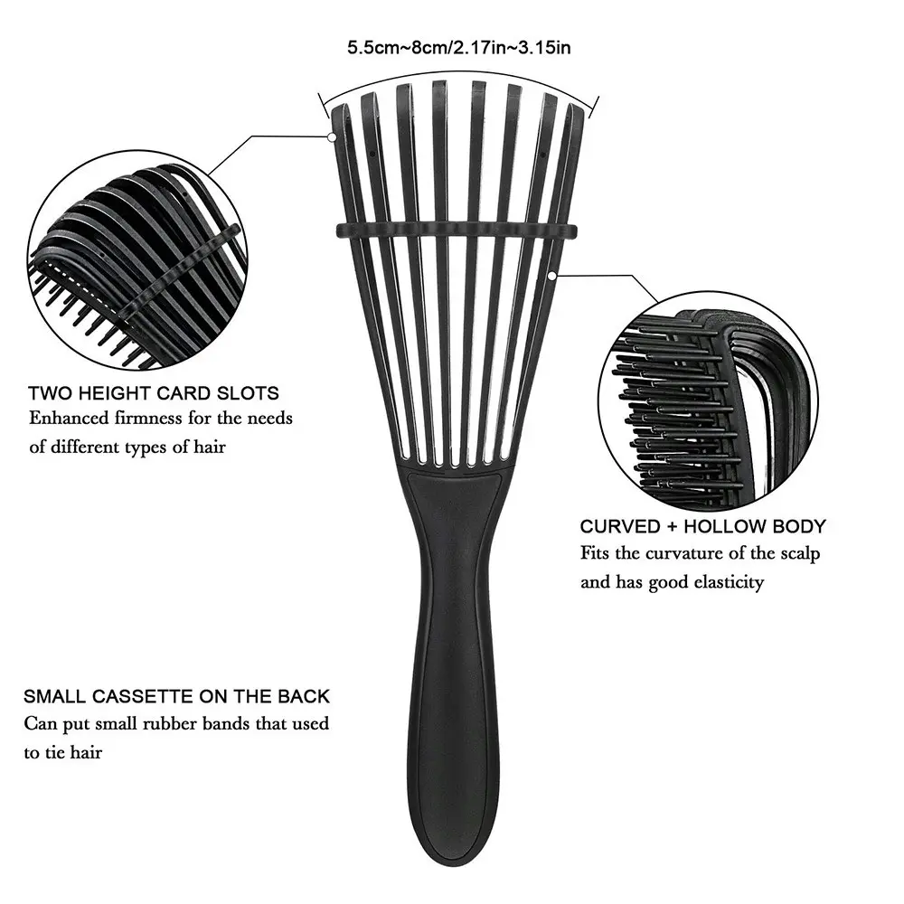 2Pcs Eight Claws Combed Women¡¯s Hairdressing Big Bending Comb Detangling Brush