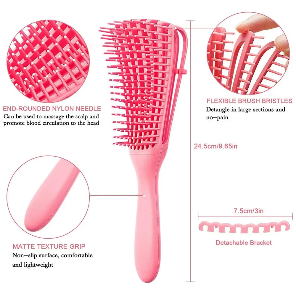 2Pcs Eight Claws Combed Women¡¯s Hairdressing Big Bending Comb Detangling Brush