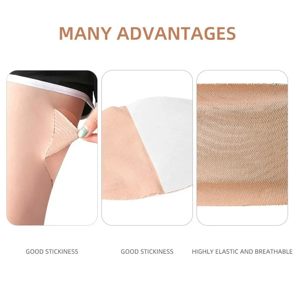 10Pcs Thigh Tapes Disposable Transparent Invisible Body No-friction Pads Patches