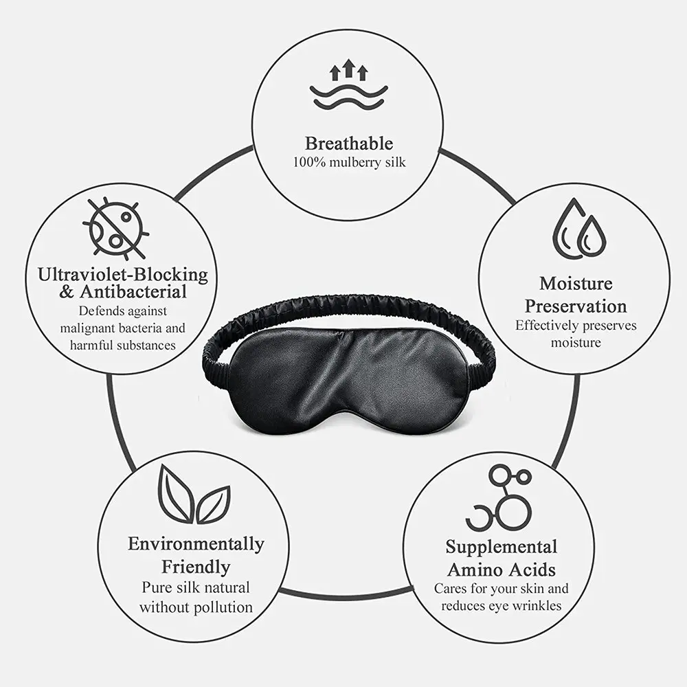 100% Natural Mulberry Silk Sleep Eye Mask