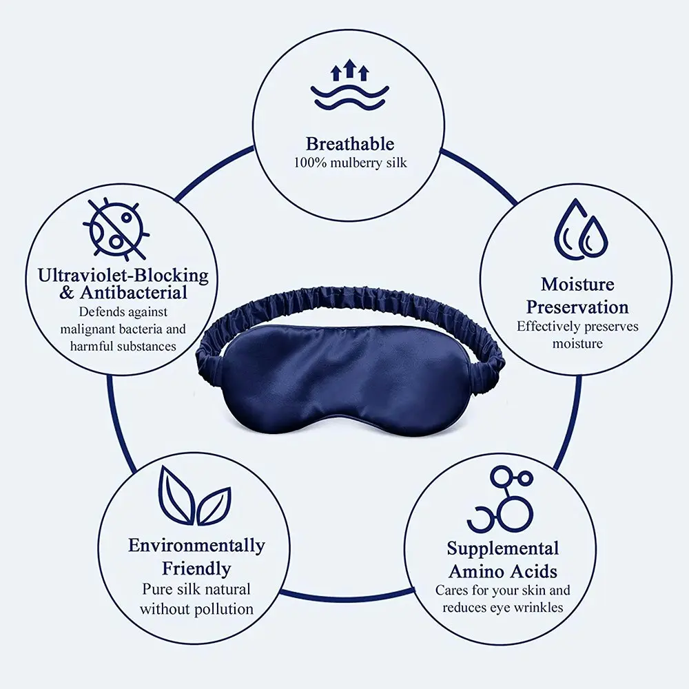 100% Natural Mulberry Silk Sleep Eye Mask