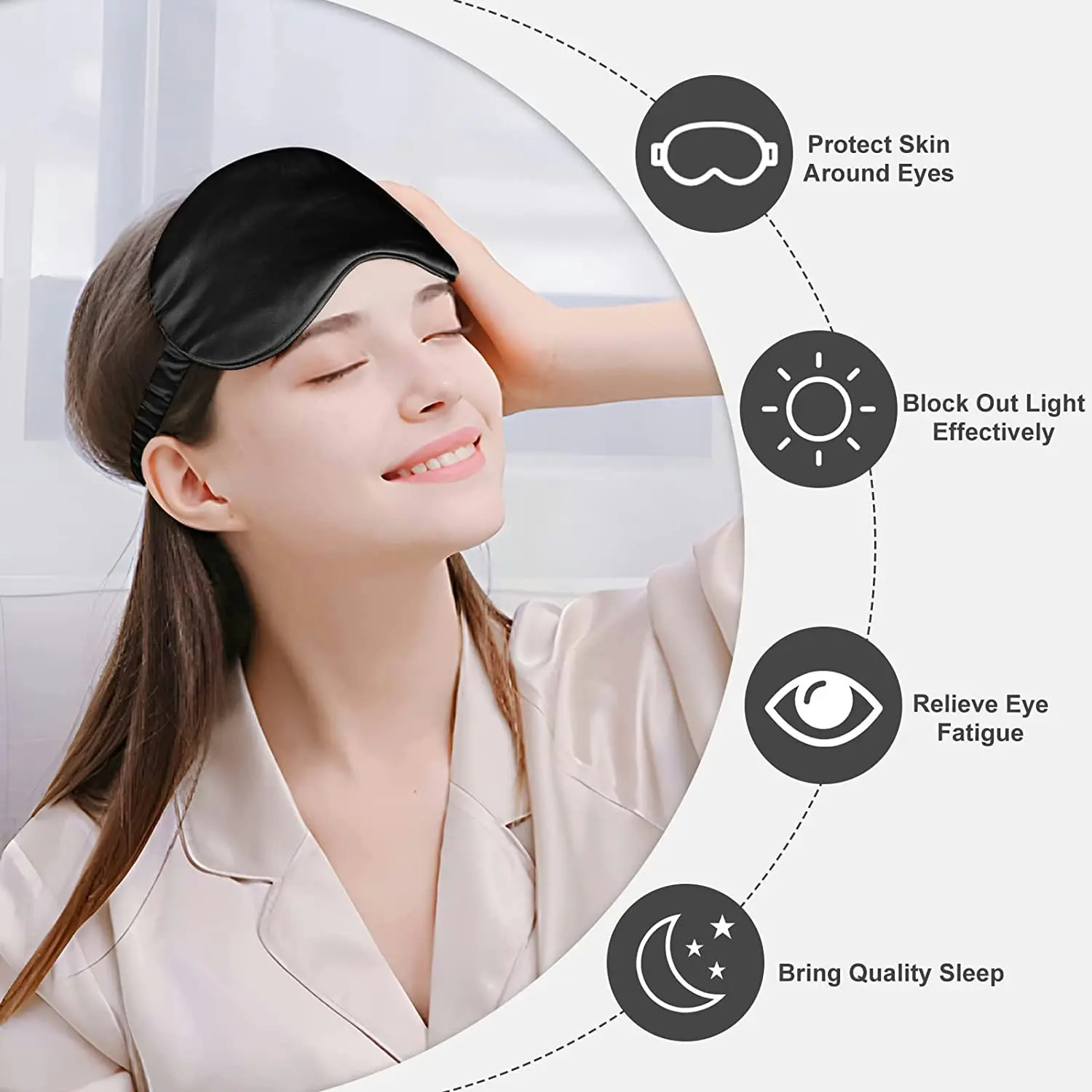 100% Natural Mulberry Silk Sleep Eye Mask