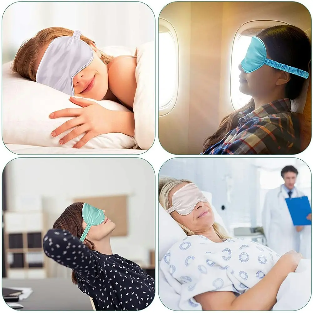 4Pcs Double Sided Silk Sleeping Eye Mask