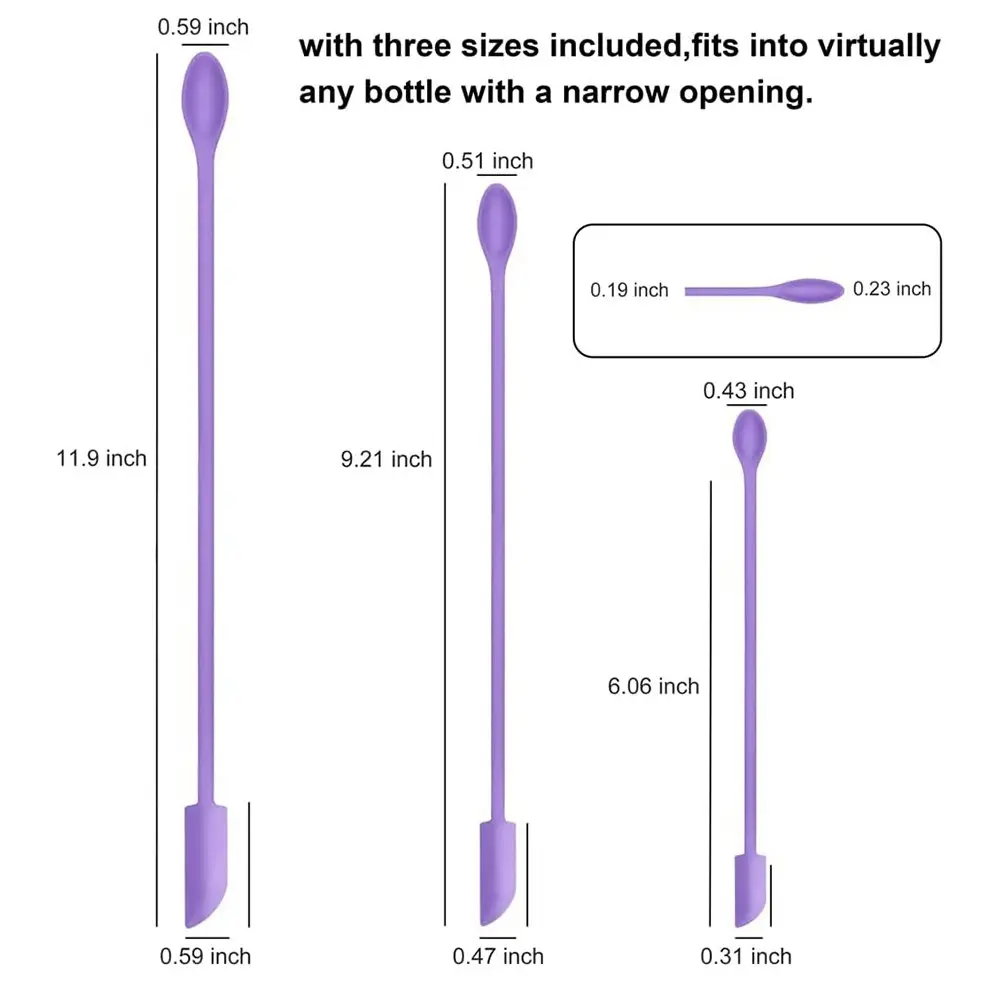 Mini Silicone Spatula Makeup Spatula Small Silicone Spatula-Thin Spatula Set