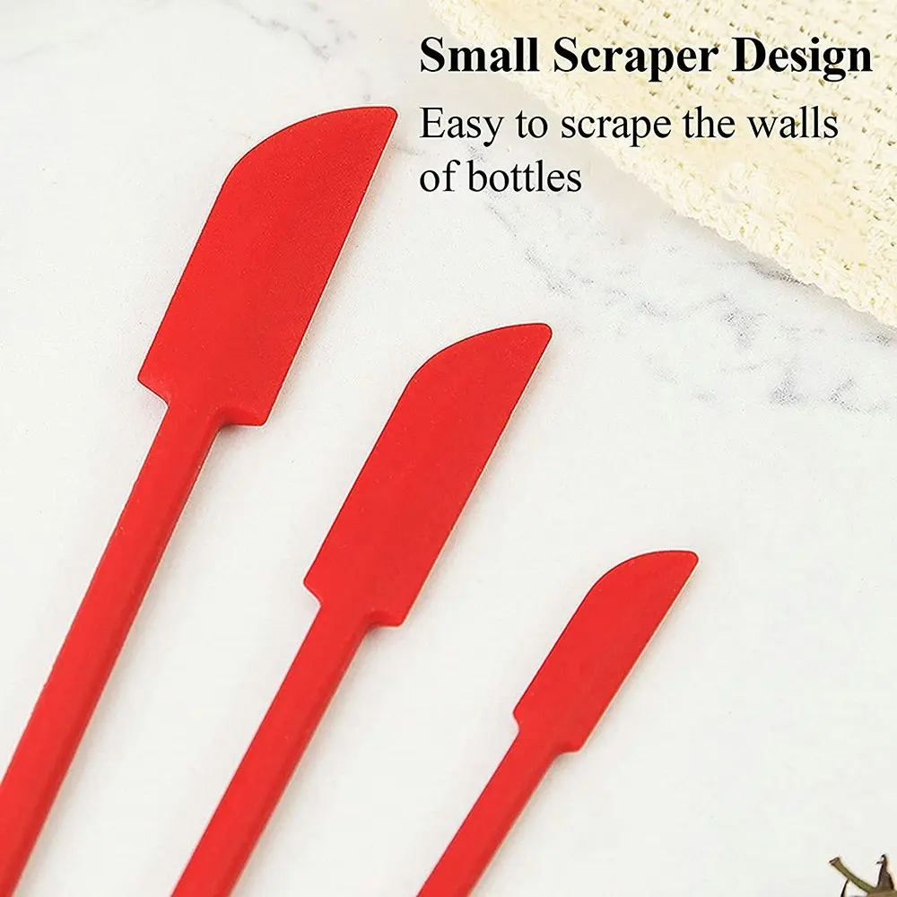 Mini Silicone Spatula Makeup Spatula Small Silicone Spatula-Thin Spatula Set