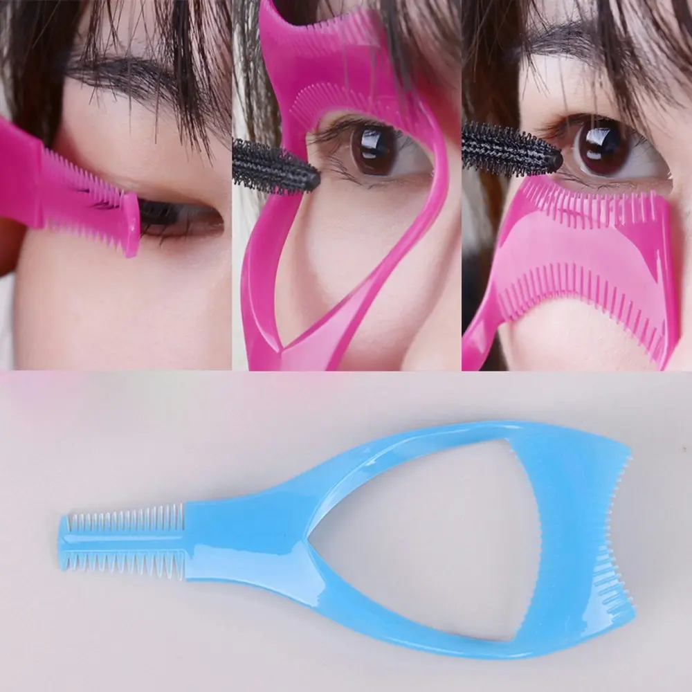 6pcs 3 In 1 Eyelashes Tools Mascara Shield Applicator Guard Card Eyelash Comb