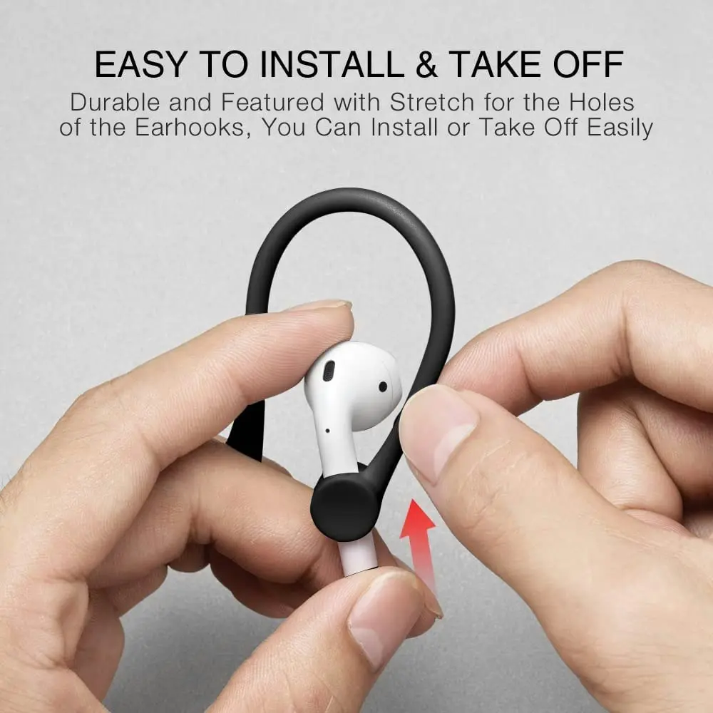 Two Pairs of Mini Anti-Fall Bluetooth Headset Ear Hooks for Air-Pods 1/2/3