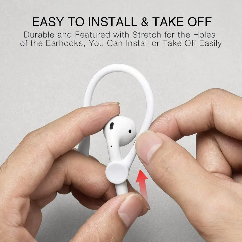 Two Pairs of Mini Anti-Fall Bluetooth Headset Ear Hooks for Air-Pods 1/2/3