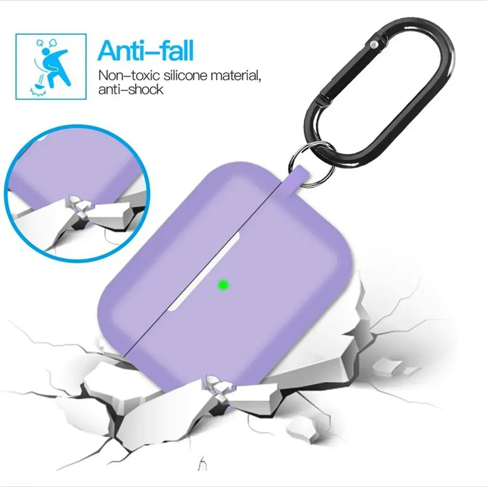 Silicone Protective Skin Case for Airpod Pro-Purple