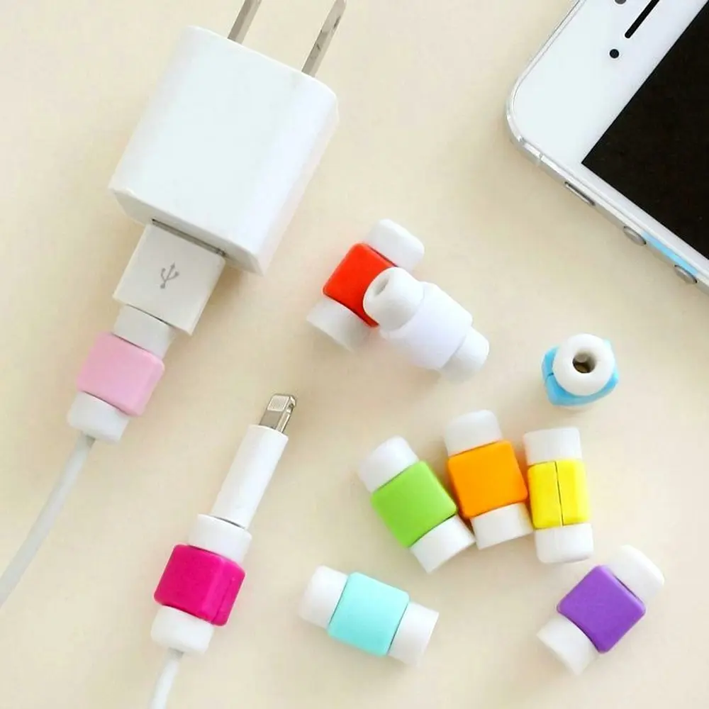 12 Sets Phone Data Cable Protection Line Sets Lightning Cable Saver Protector