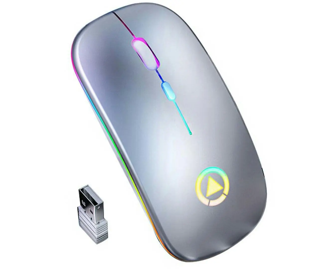 Wireless Mouse RGB Rechargeable Silent Mouse