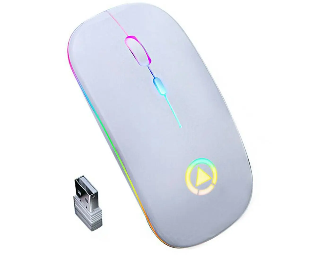 Wireless Mouse RGB Rechargeable Silent Mouse