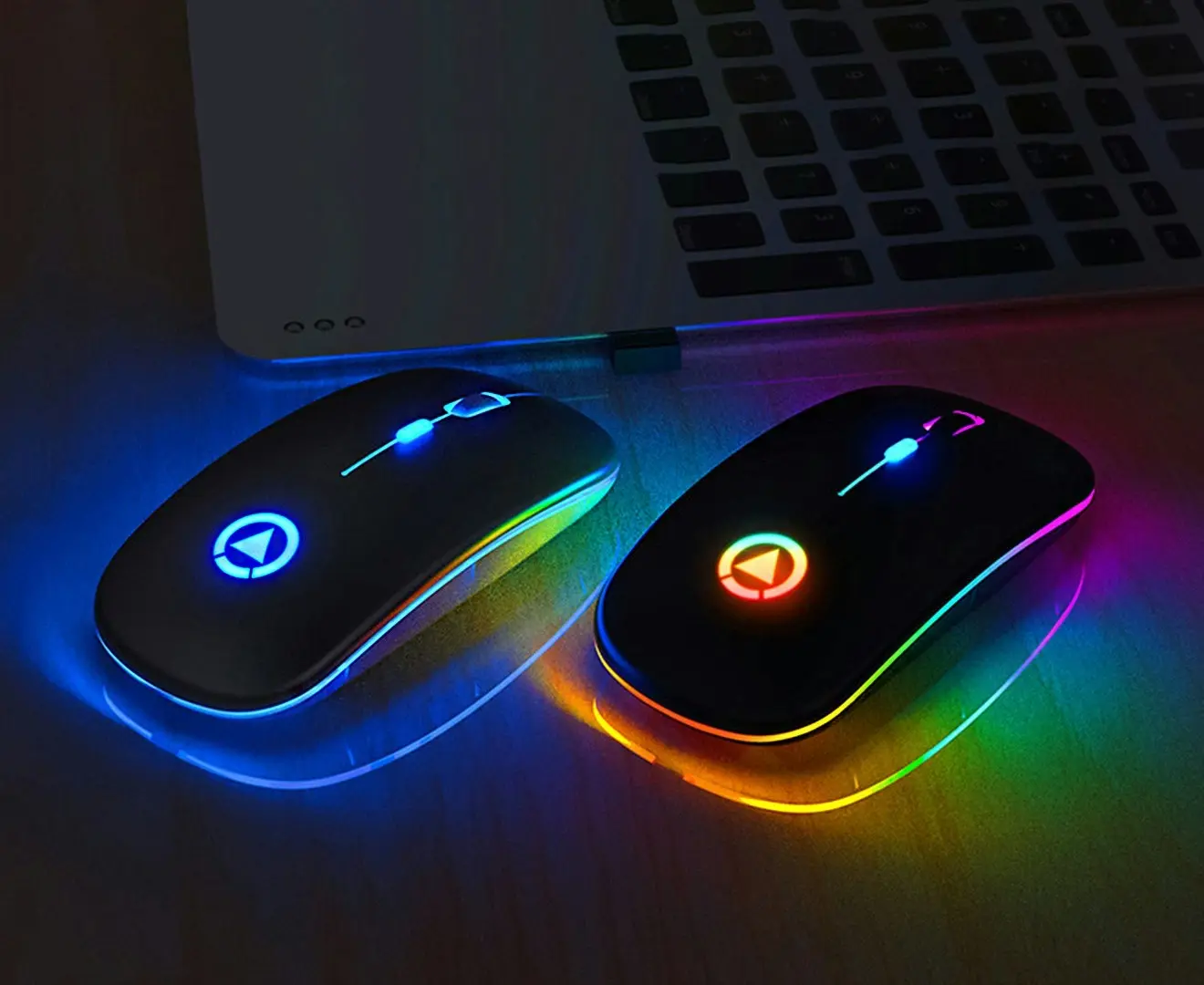 Wireless Mouse RGB Rechargeable Silent Mouse