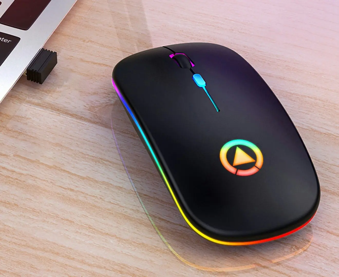 Wireless Mouse RGB Rechargeable Silent Mouse