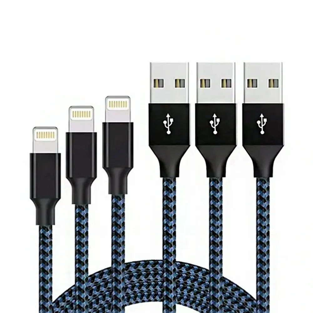 3 pack Lightning®-Compatible Charge and Sync Cables(1M+2M+3M)