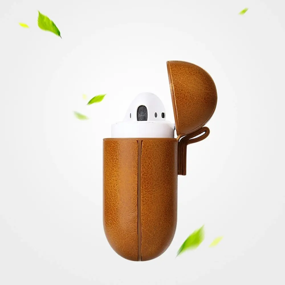 Genuine Leather Protective Cover Case for Apple AirPods