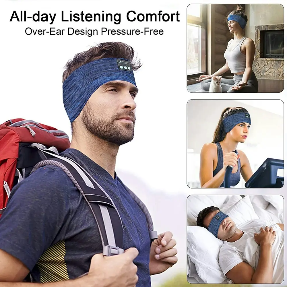 Music Sleeping Mask Headphones Wireless Bluetooth Sports Headband Bass Speakers