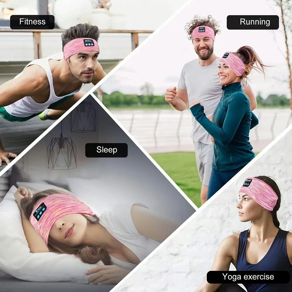 Music Sleeping Mask Headphones Wireless Bluetooth Sports Headband Bass Speakers