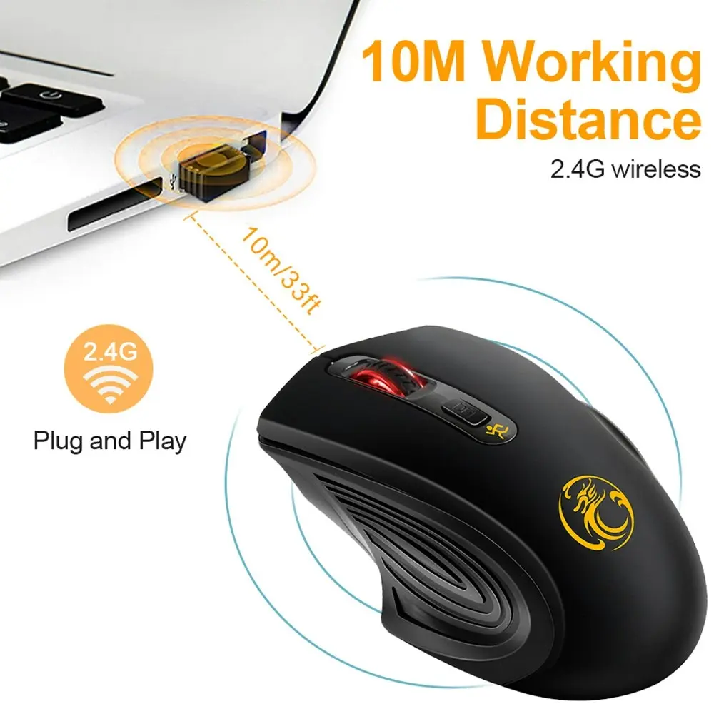 2.4GHz USB wireless silent  mouse with receiver