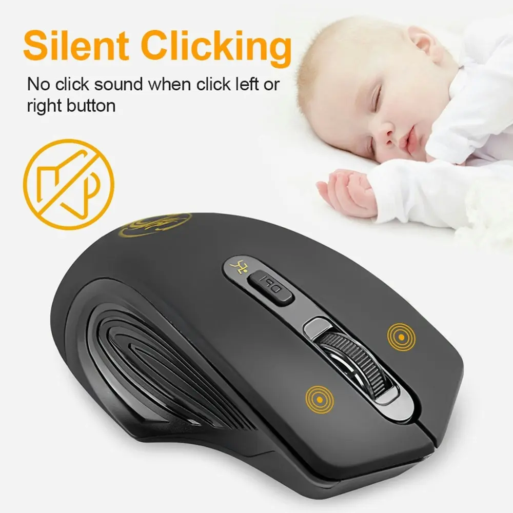 2.4GHz USB wireless silent  mouse with receiver