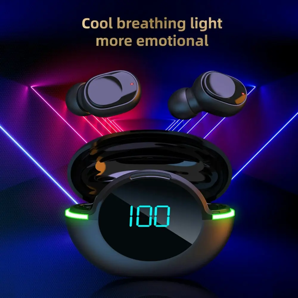 TWS Wireless Headphones Touch Control LED Display Wireless Bluetooth Headset