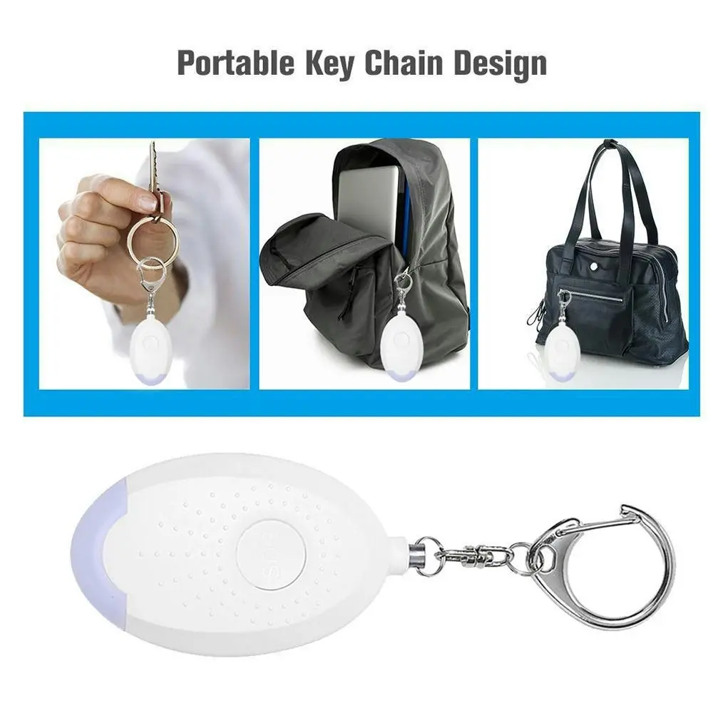 130dB personal alarm with USB charging and keychain