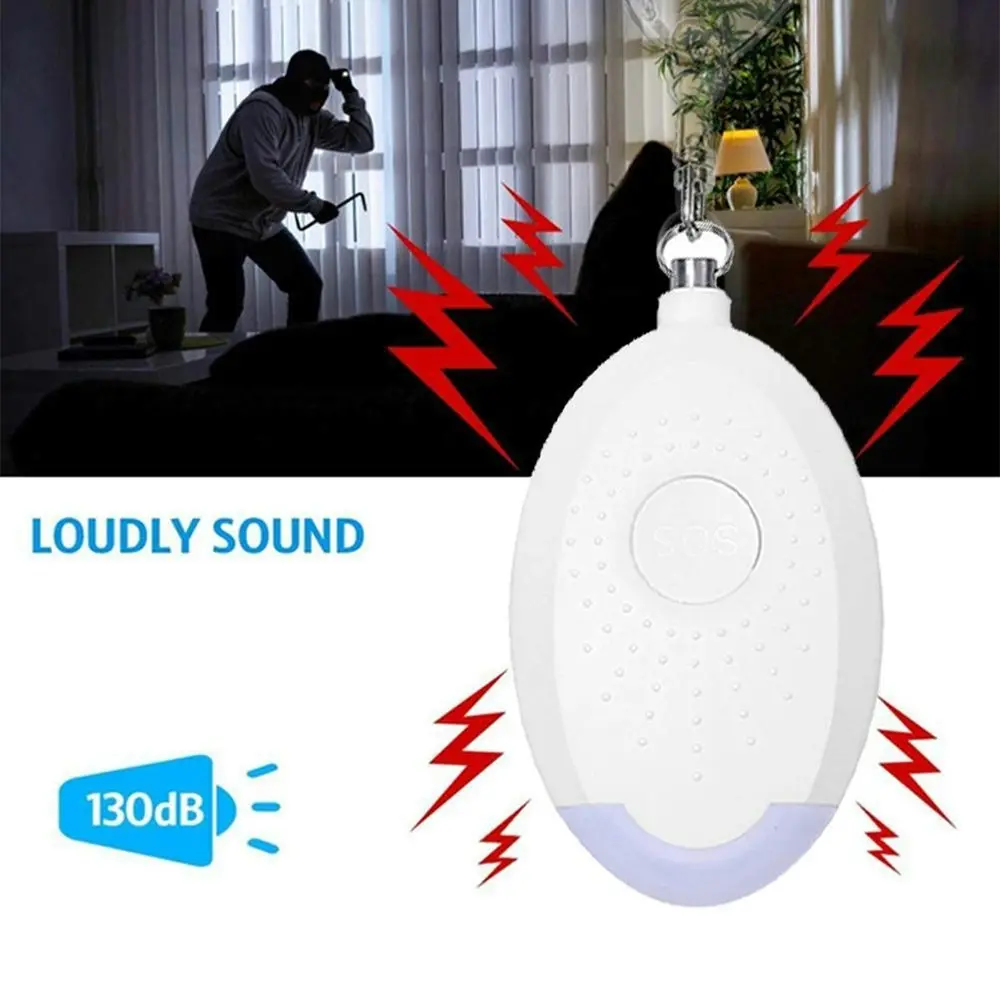 130dB personal alarm with USB charging and keychain