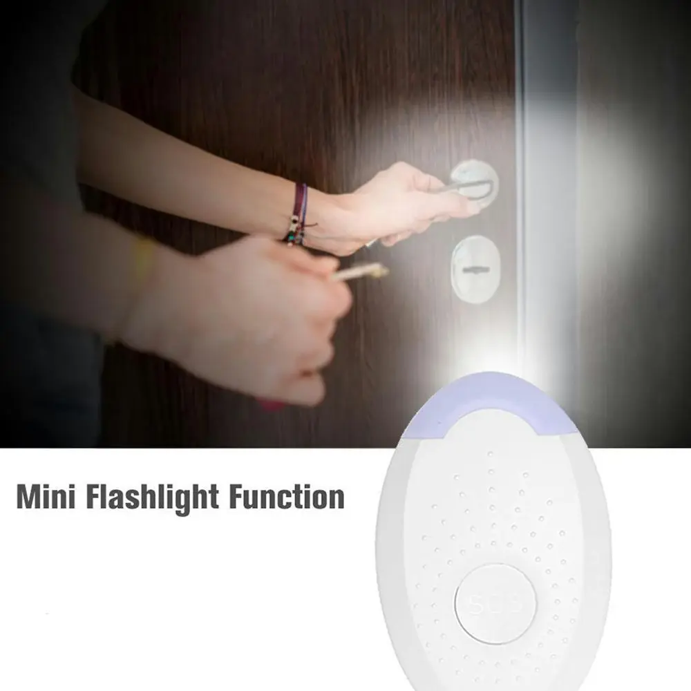 130dB personal alarm with USB charging and keychain