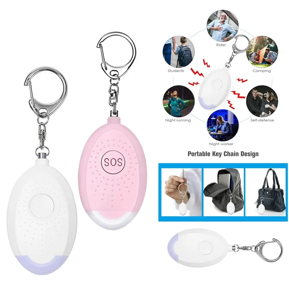 130dB personal alarm with USB charging and keychain