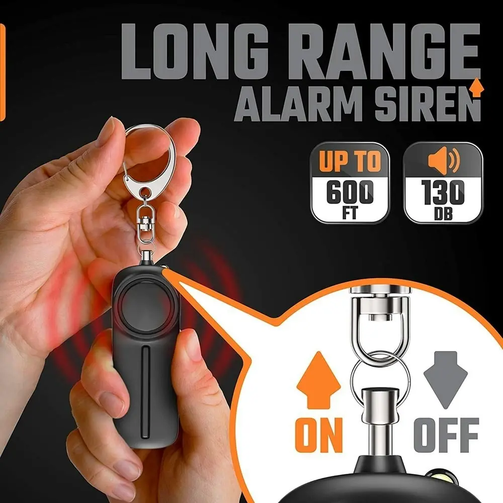 Self Defense Personal Alarm Keychain With 130 dB and LED Light