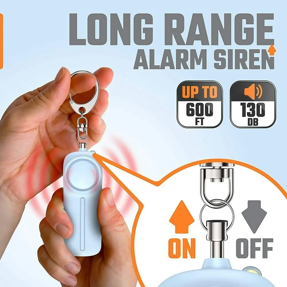 Self Defense Personal Alarm Keychain With 130 dB and LED Light