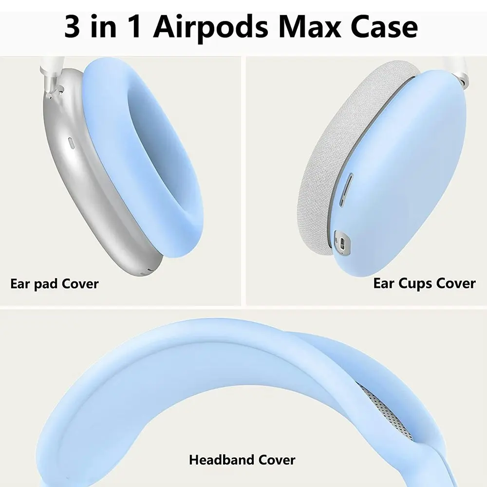 Silicone Case Cover Ear Pad Cover Ear Cups Cover Headband Cover for AirPods Max