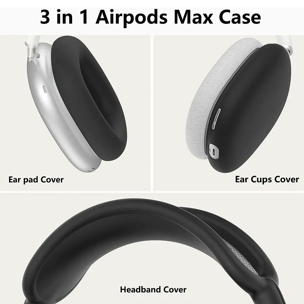 Silicone Case Cover Ear Pad Cover Ear Cups Cover Headband Cover for AirPods Max