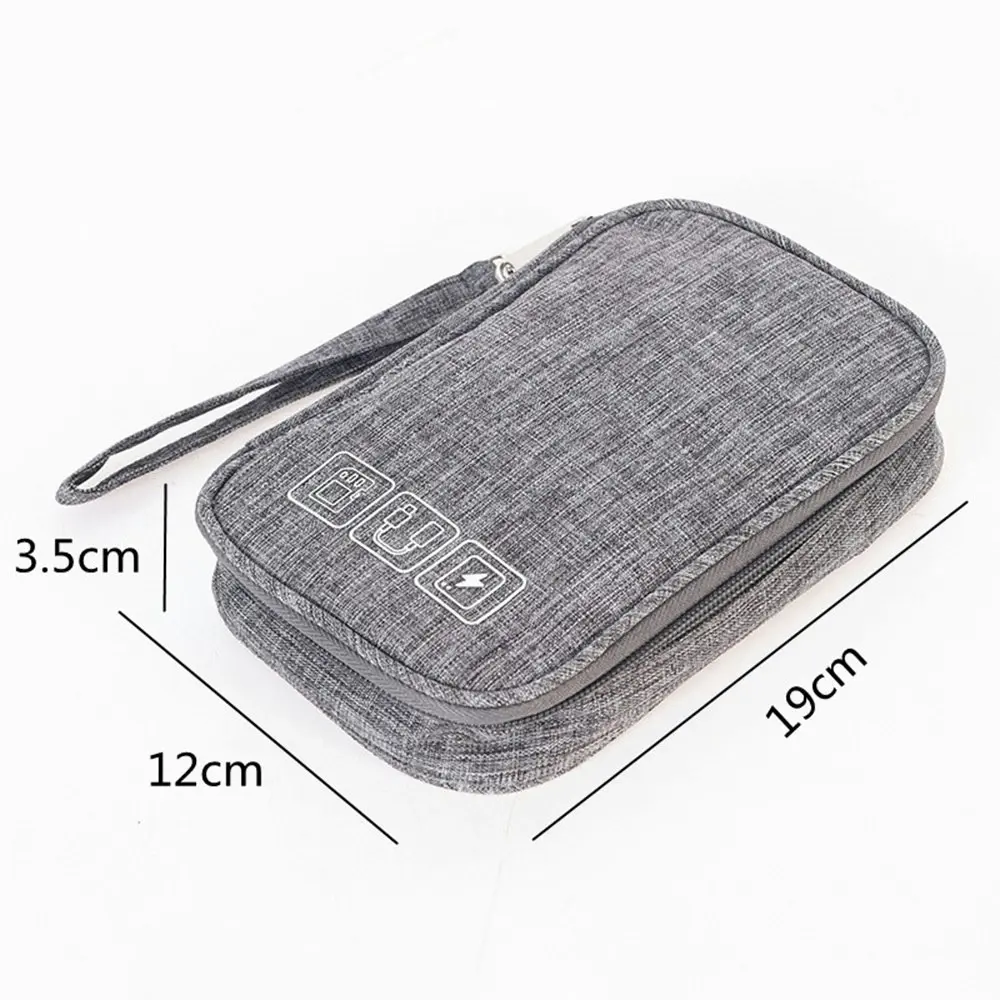 2Pcs Cable Organizer Bag Travel Organizer Bag Small Electronic Accessories Case