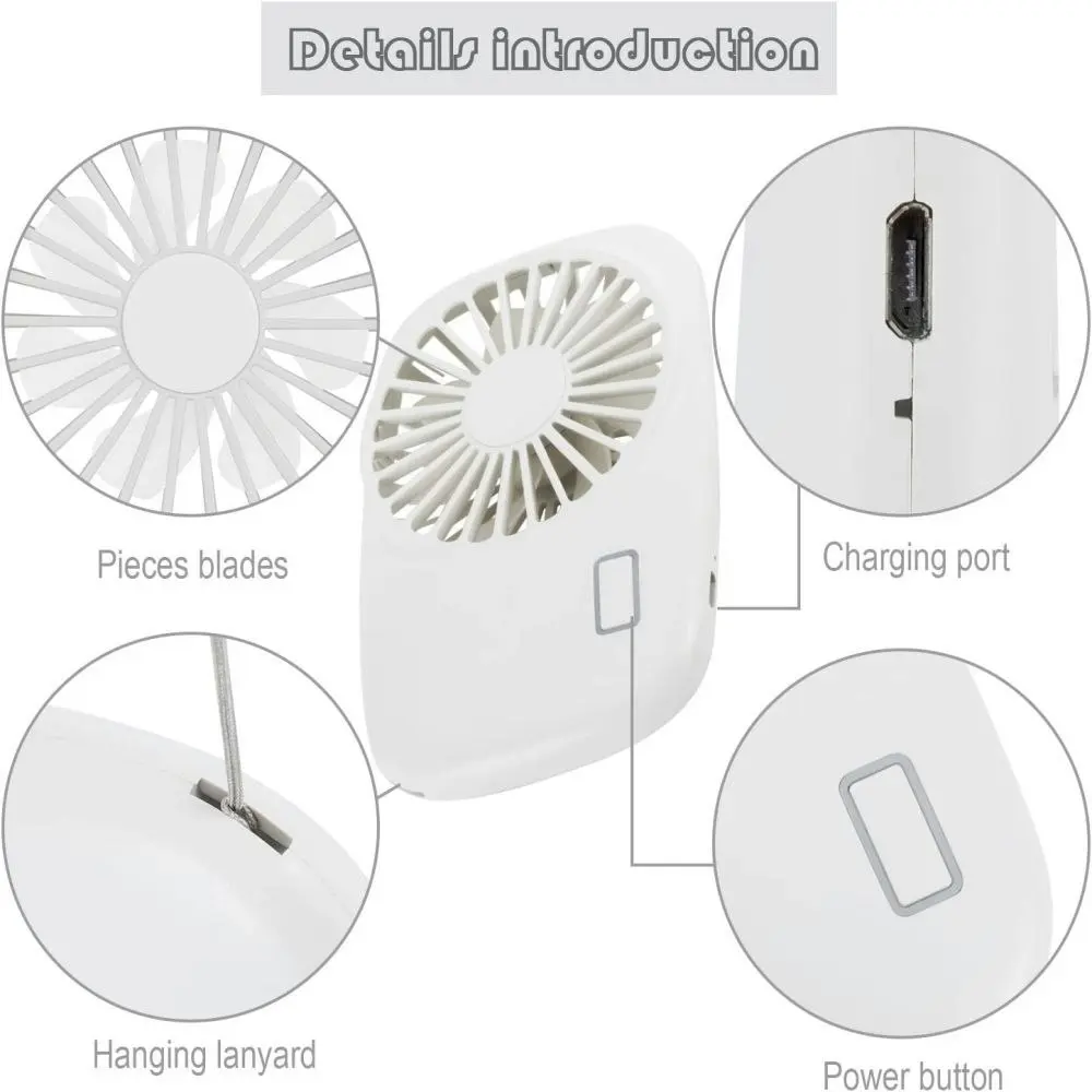 Handheld Fan Mini Fan Powerful Personal Portable Fan USB Rechargeable Cooling