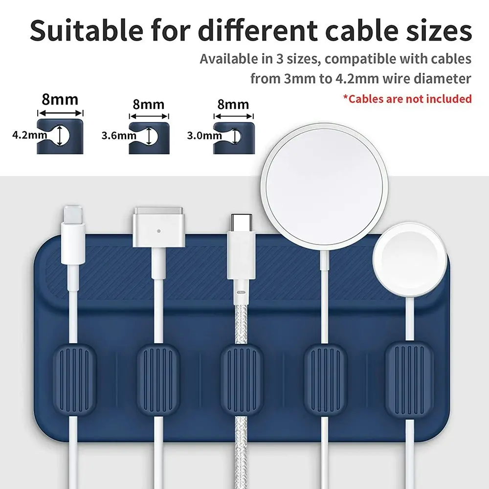 Magnetic Cable Holder Cable Management for Desk with 5pcs Magnetic Clips