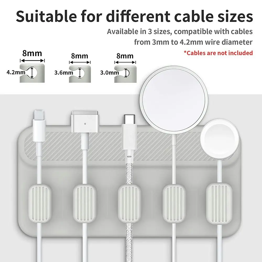 Magnetic Cable Holder Cable Management for Desk with 5pcs Magnetic Clips