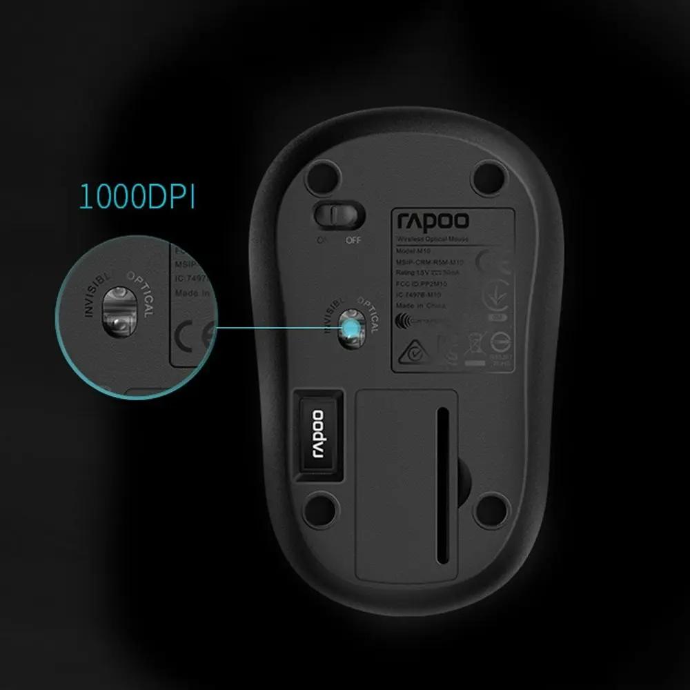 Rapoo M10 Wireless Optical Mouse Laptop Mouse Portable Business Wireless Mouse