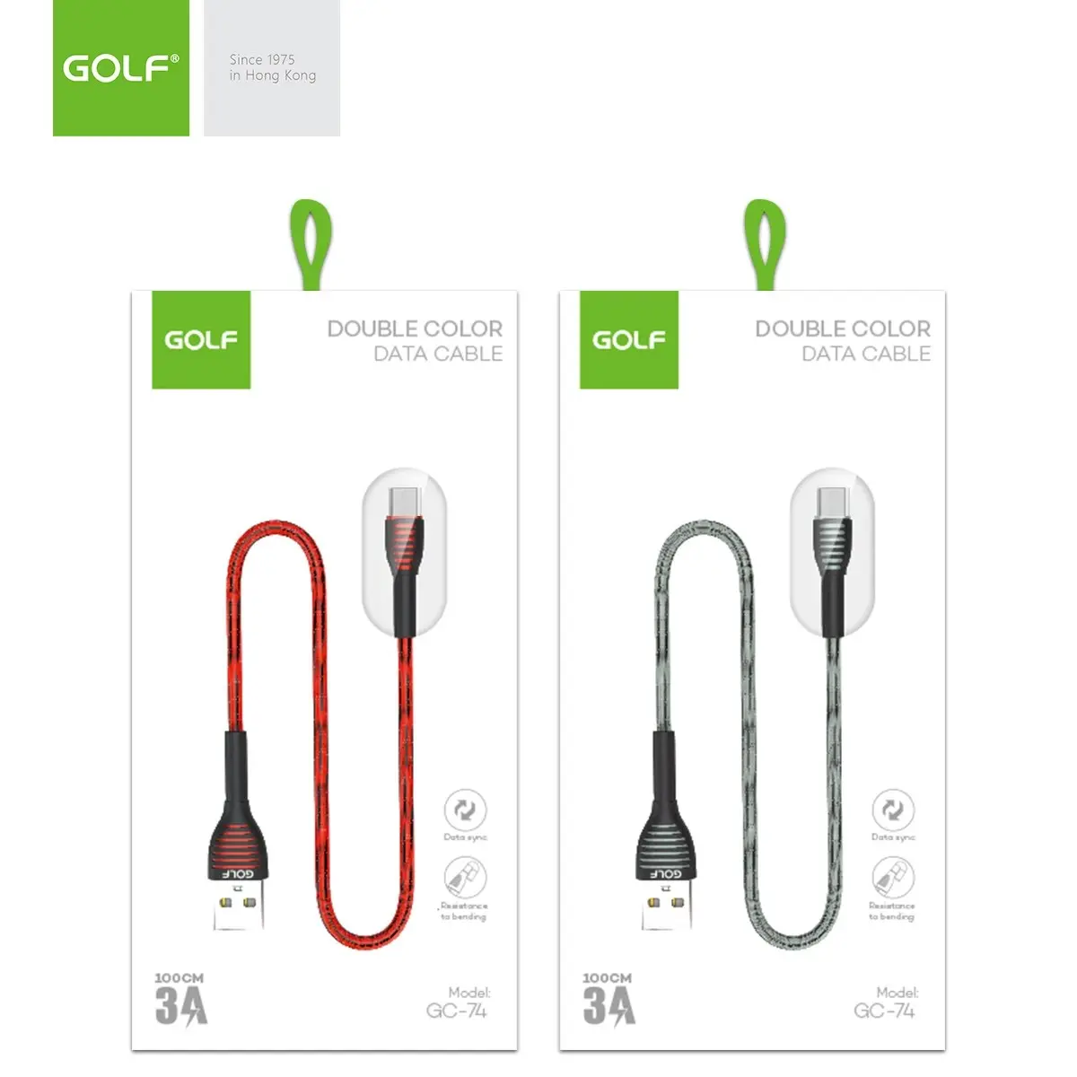 Golf GC-74M Cable USB 1m 3A charging data sync to Micro-USB