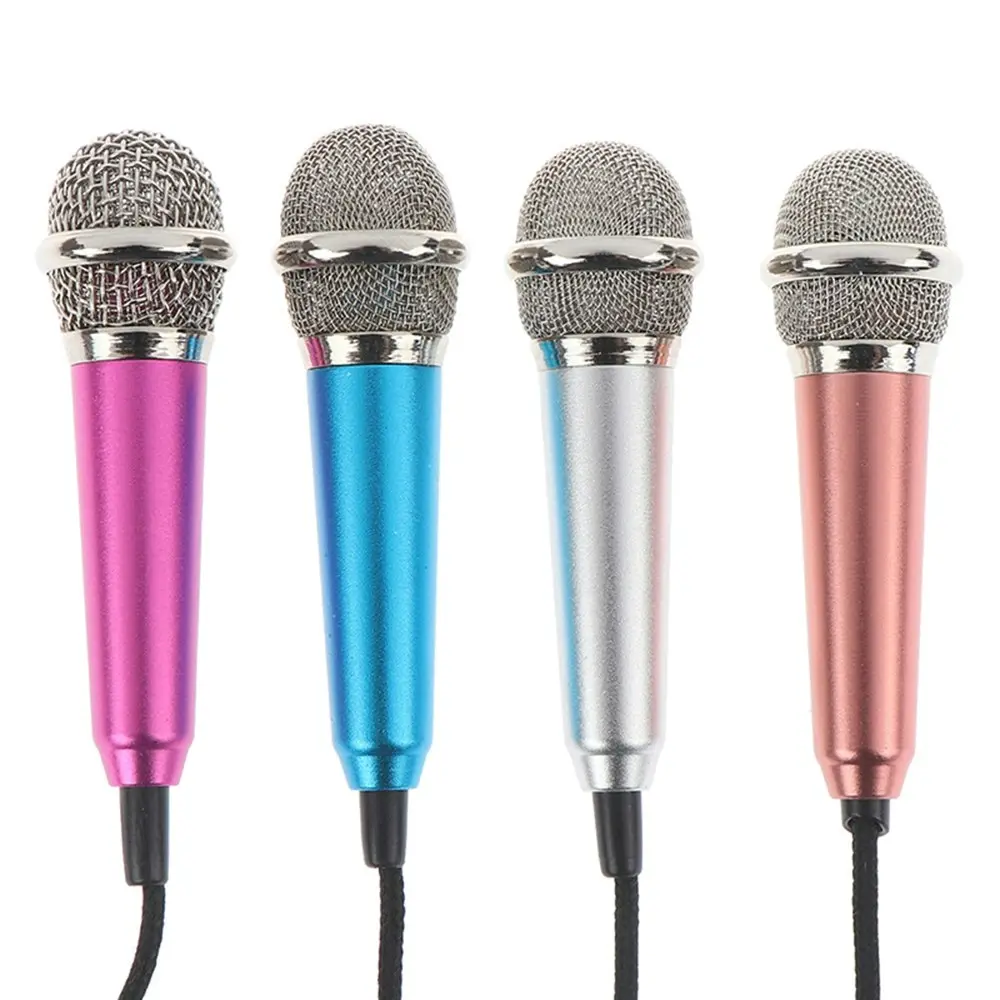 4Pcs Portable 3.5mm Stereo Studio PC Mic KTV Karaoke Mini Cell Phone Microphone