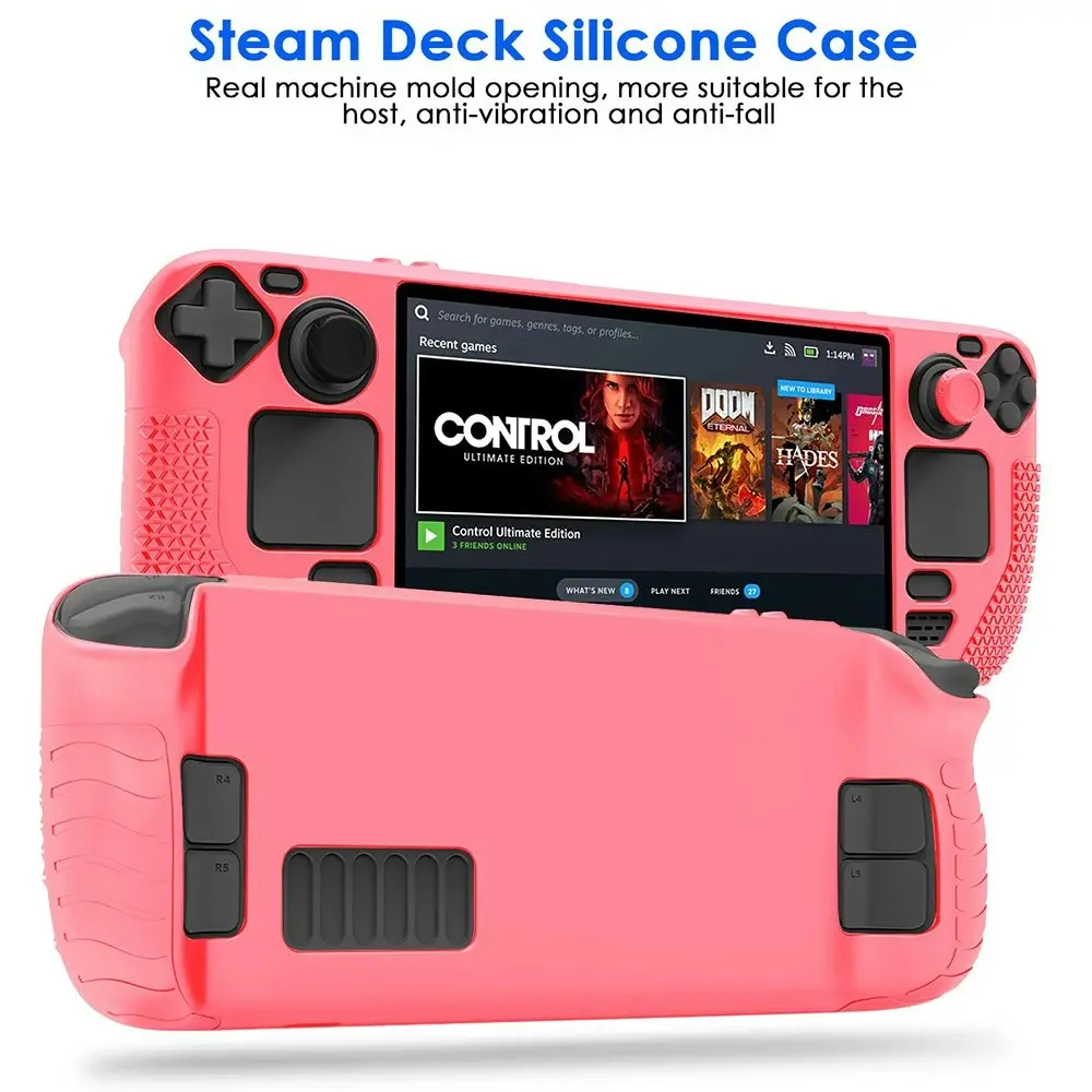 Protective Case for Steam Deck Anti Slip Silicone Shockproof Protective Cover